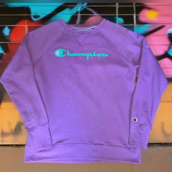Champion Authentic Athleticwear Women's Lavender Crewneck Sweater - Picture 4 of 4